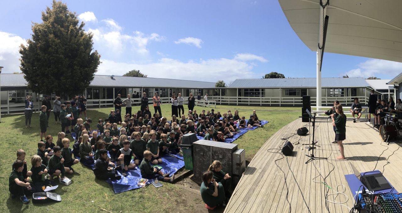 Students performing a concert